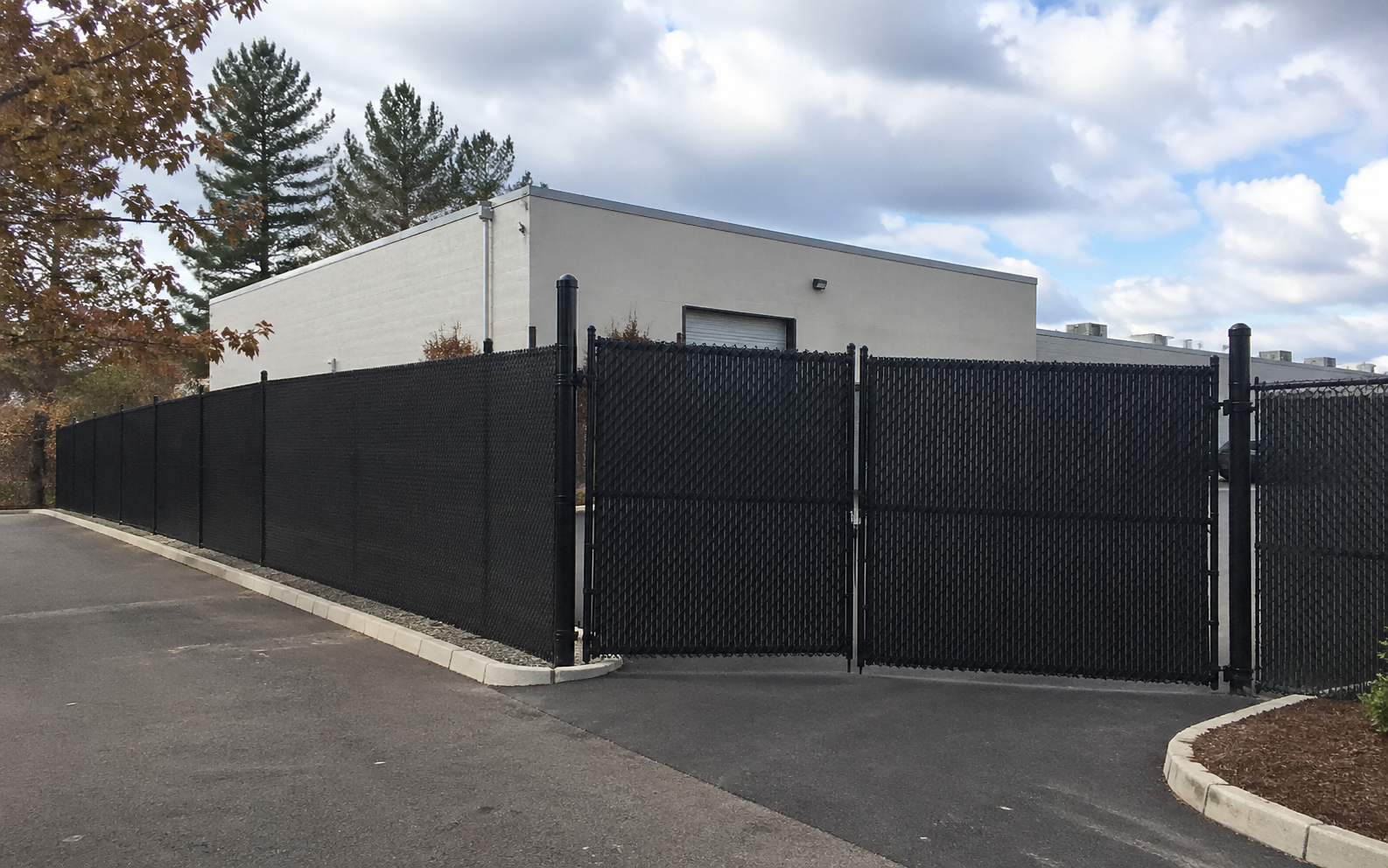 Commercial perimeter fence installation project by Mar Contracting LLC