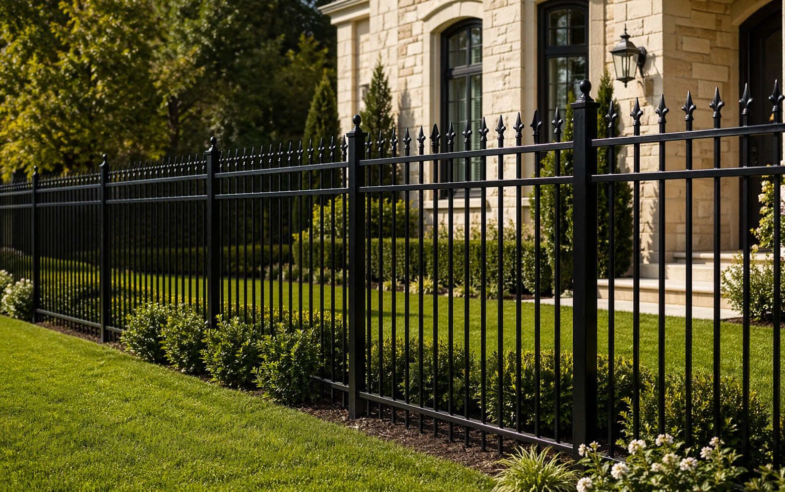 Metal fence installation by Mar Contracting LLC
