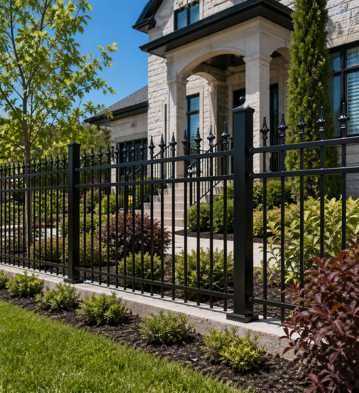 Steel and metal fence installation by Mar Contracting LLC