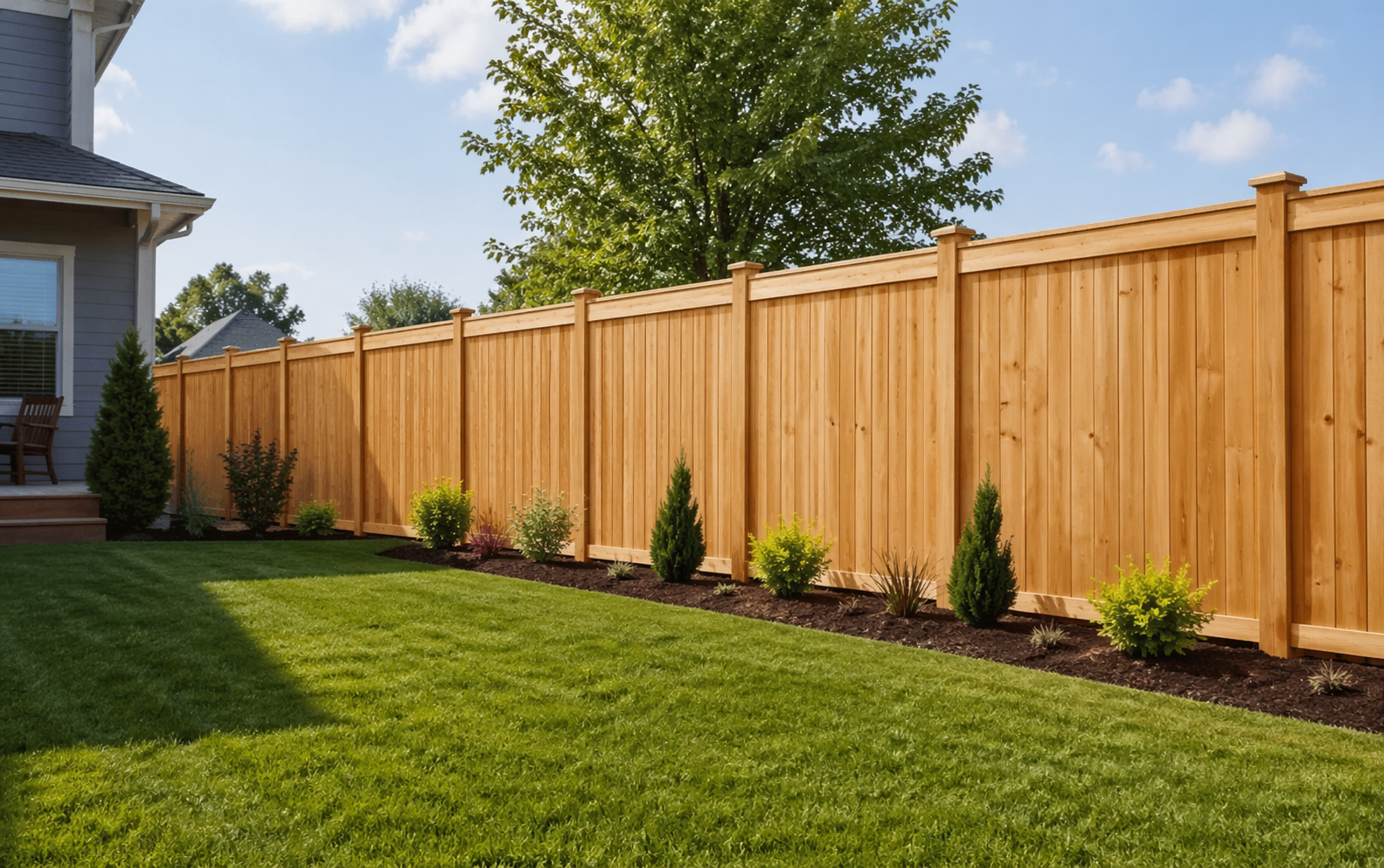 Wood fence installation by Mar Contracting LLC